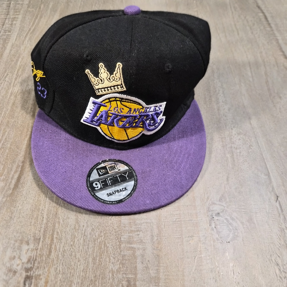 New Era Black and Purple Cap with Graphic Design